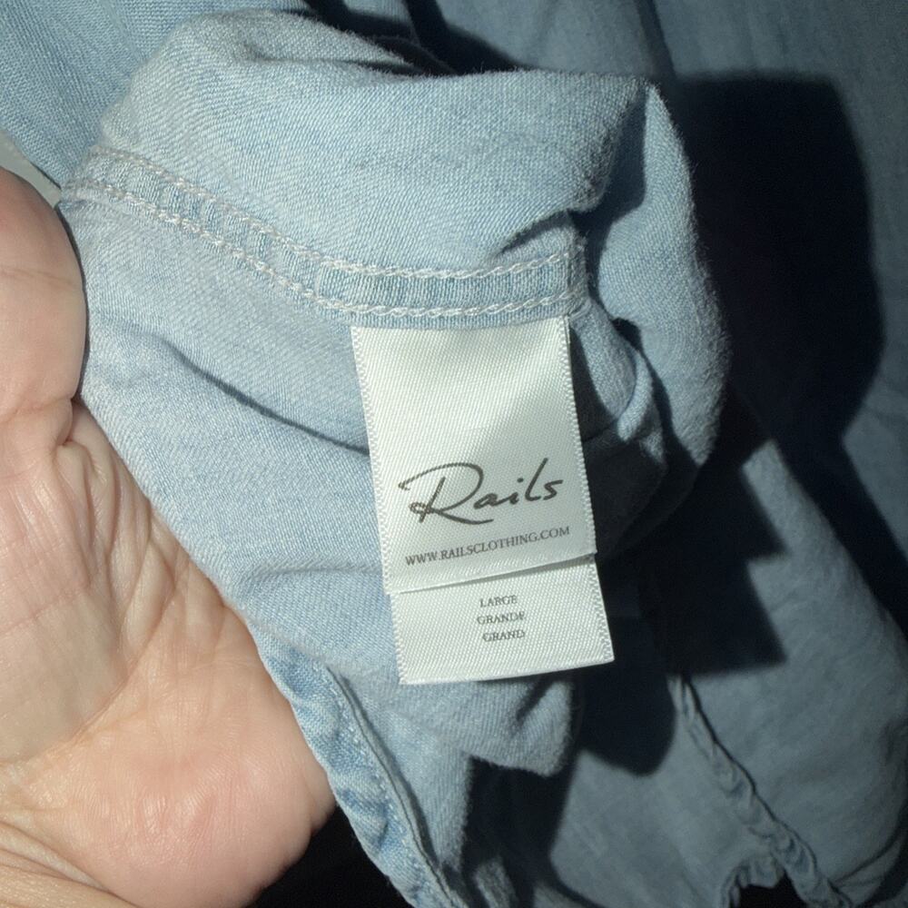 Rails Chambray Button Up Ingrid Medium Vintage Wi… - image 7